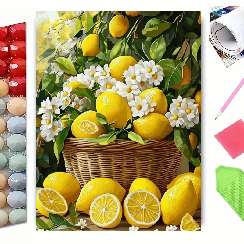 Unique Art Craft - Diamond Mosaic New Collection Lemon Fruit