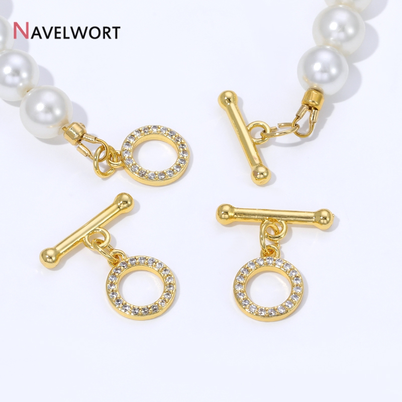 Art Craft Diy - 18K Gold Plated Brass Inlaid Zircon