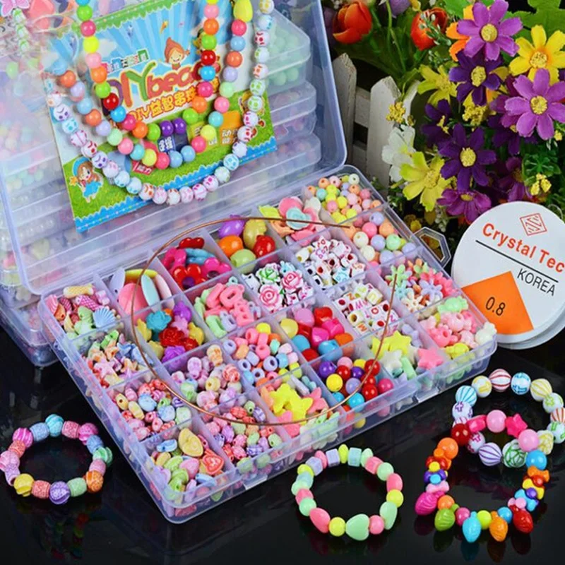 Art Craft Kits For Kids - Girls DIY Bead Set Jewelry Making