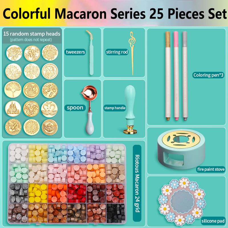 Wax Seal Stamp Set Kit Lacquer - đánh giá và giá Batik Wax Kit