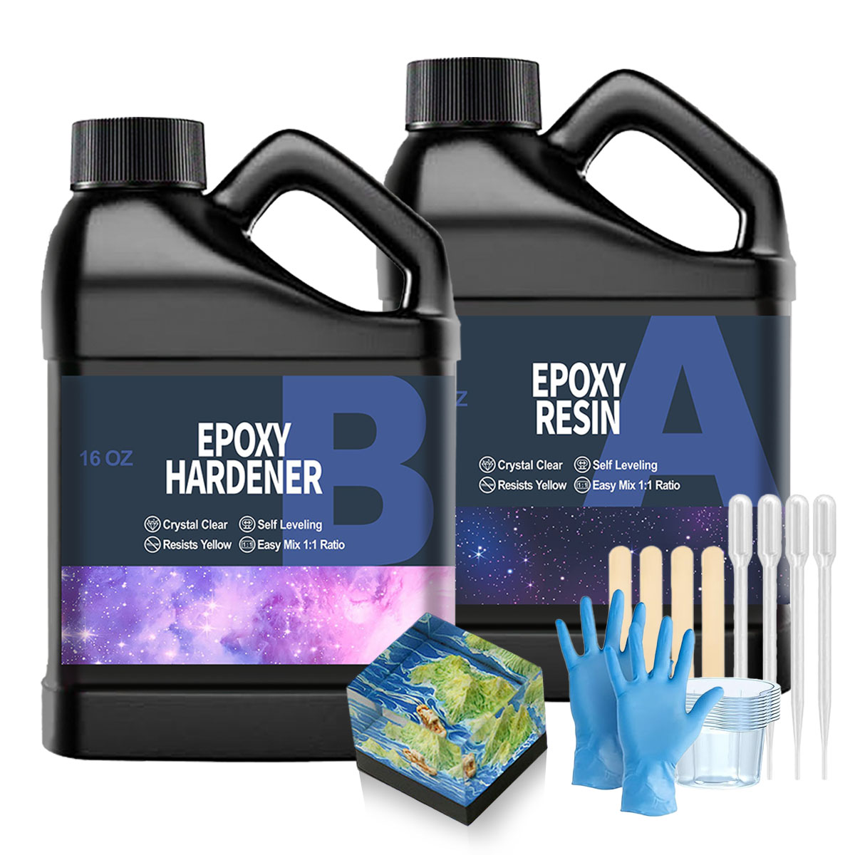 32OZ Clear Epoxy Resin Kit, No - đánh giá và giá Resin Casting Mold