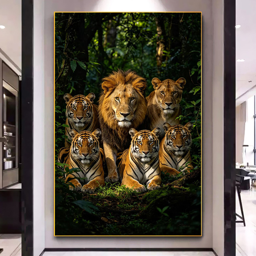 5D DIY Diamond Mosaic Lion Tig - đánh giá và giá Art And Craft Jungle
