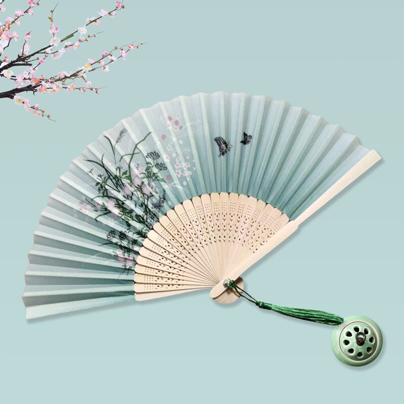 Chinese Silk Folding Fan Vinta - đánh giá và giá Art Craft Video