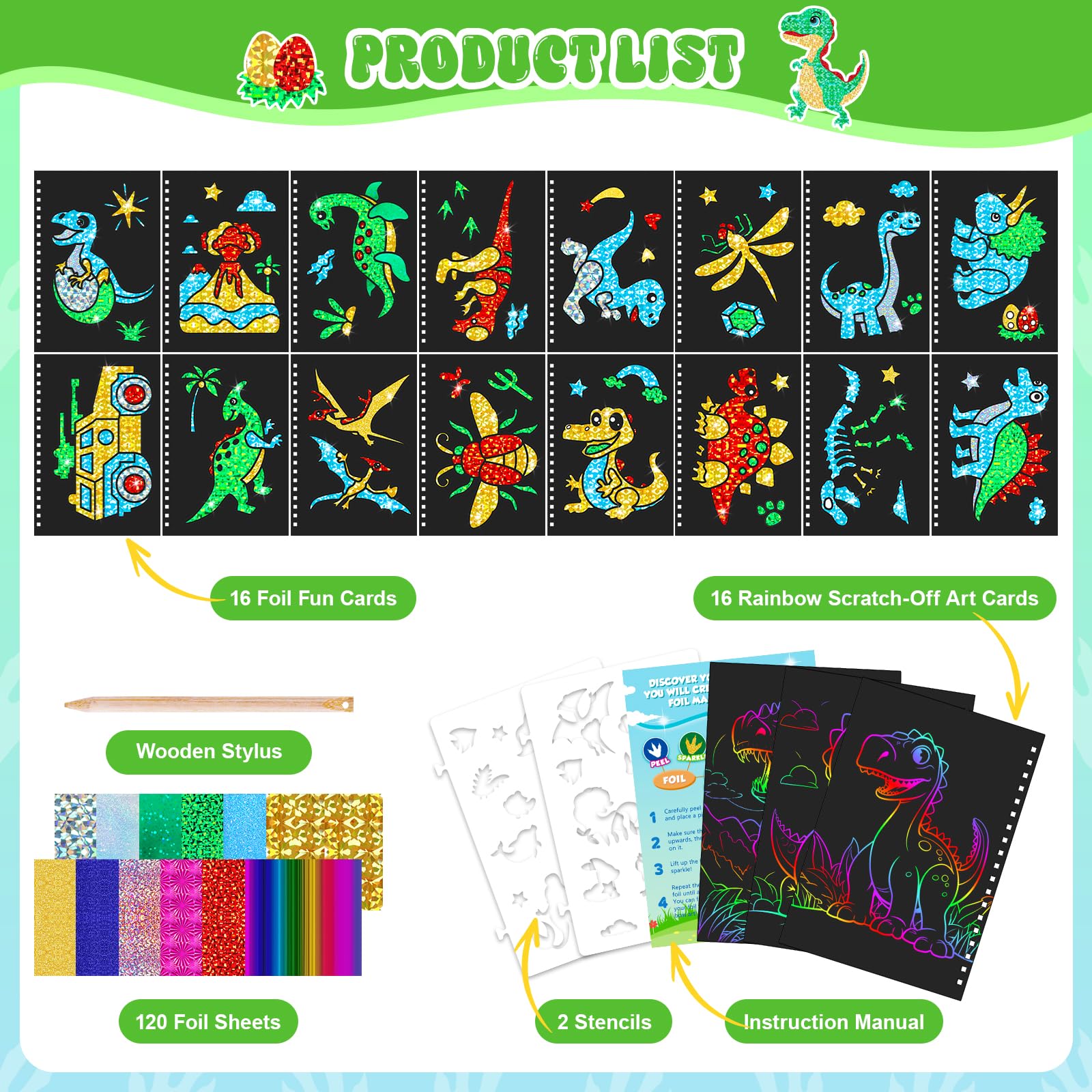 Dinosaur Scratch Art Book for  - đánh giá và giá Art Craft Kits For Kids