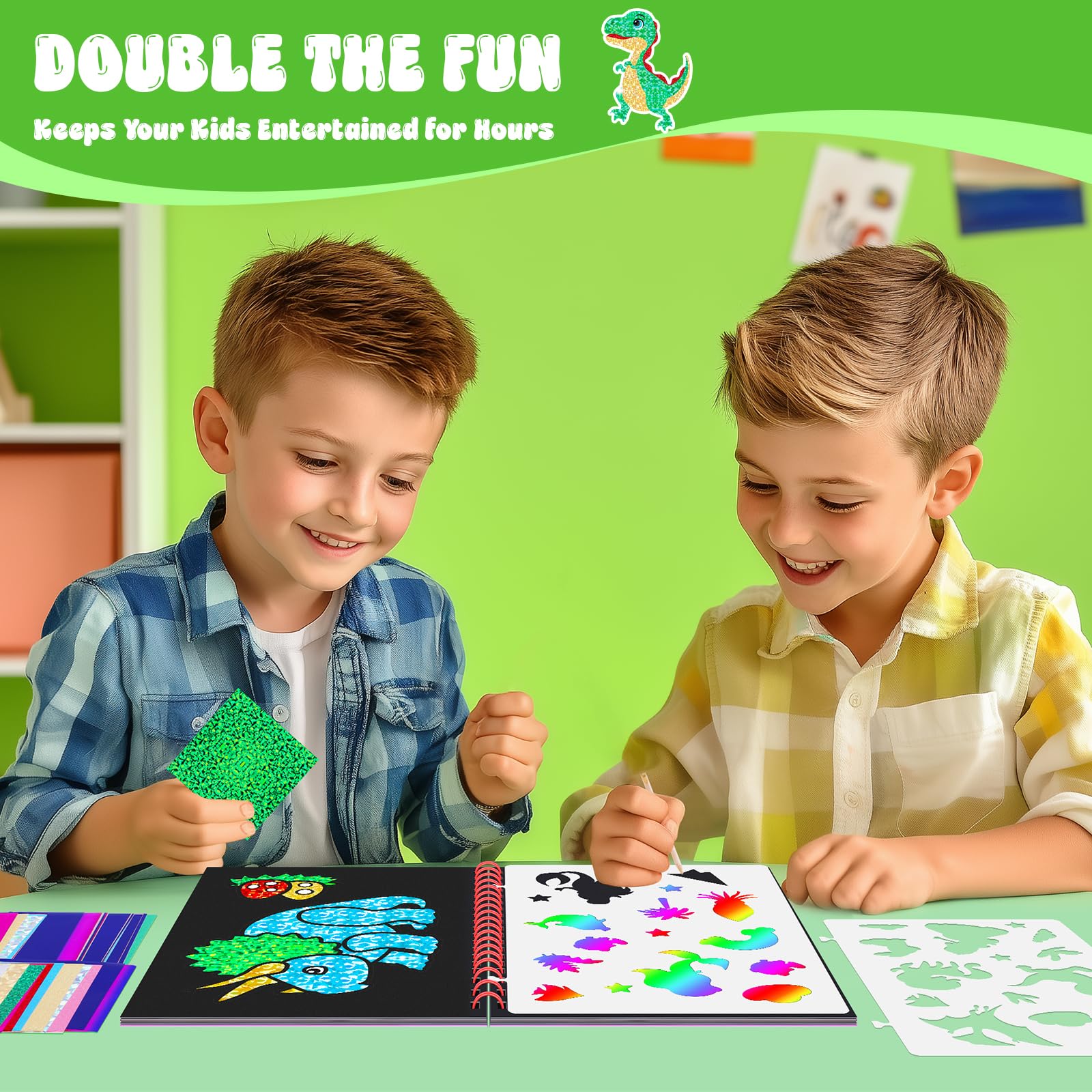 Dinosaur Scratch Art Book for  - đánh giá và giá Art Craft Kits For Kids