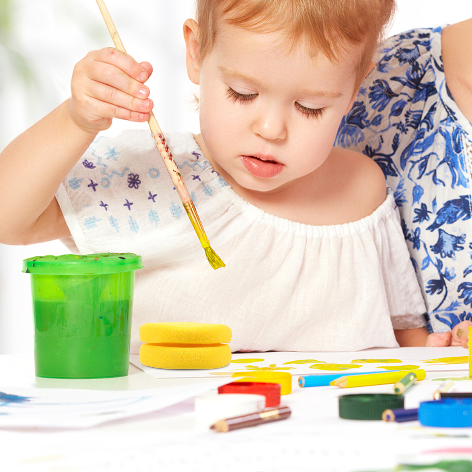 2Pcs Children Painting Sponge  - đánh giá và giá Art Craft Class