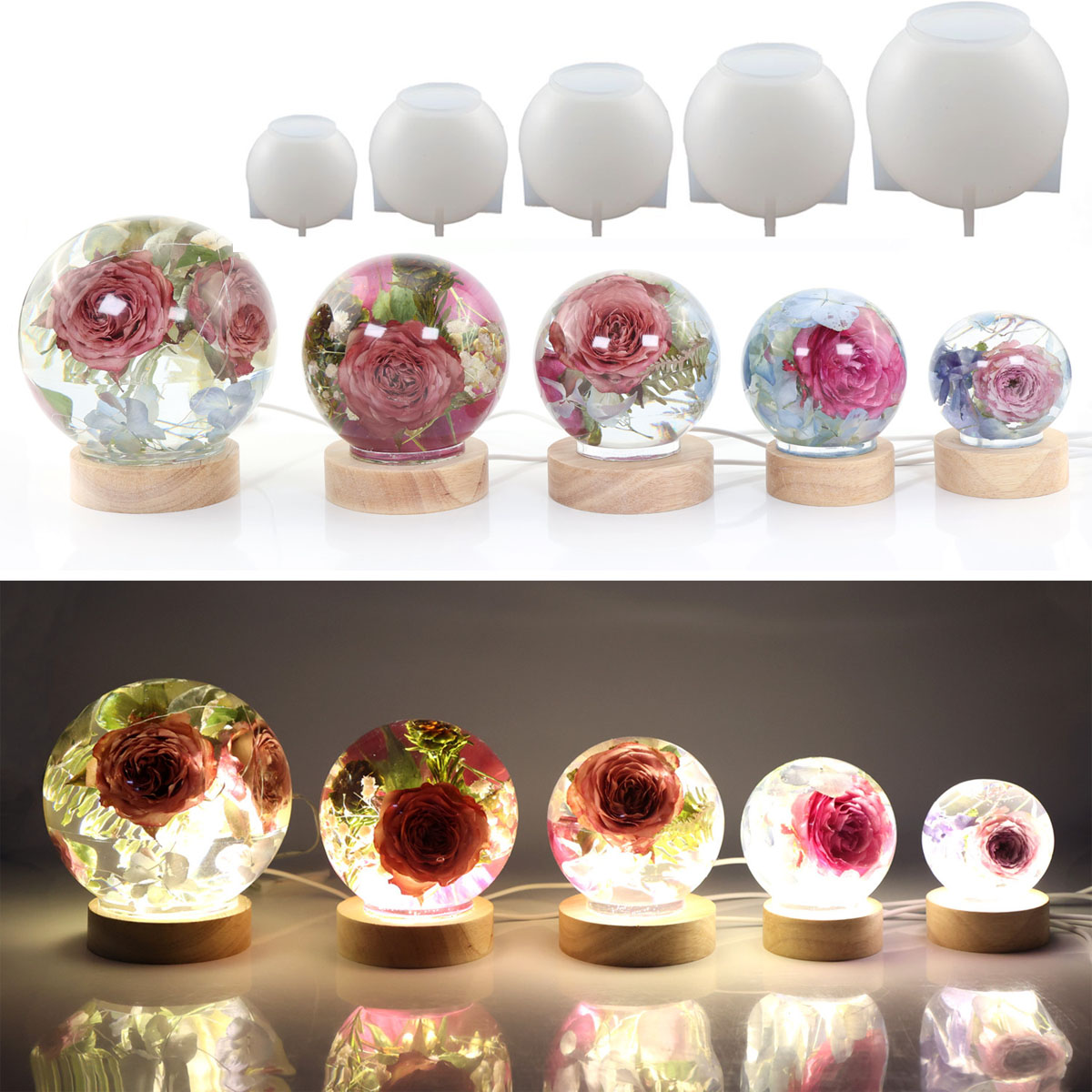 65-120mm Sphere Ball Silicone  - đánh giá và giá Resin Casting Mold