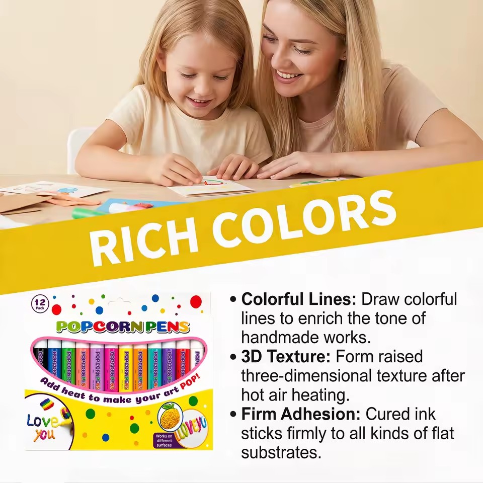 Puffy Popcorn Pen Set, Smooth  - đánh giá và giá Art Craft Journals