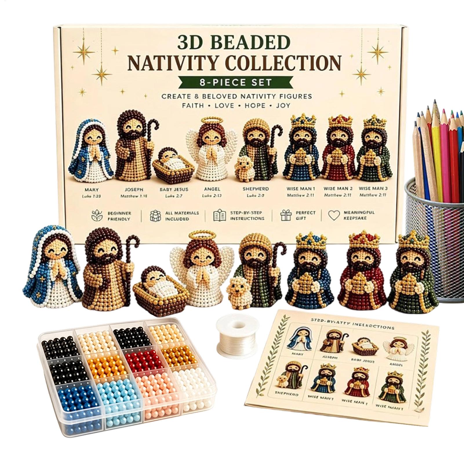 Nativity Bead Art Kit 3D Chris - đánh giá và giá Art Craft Kits For Kids