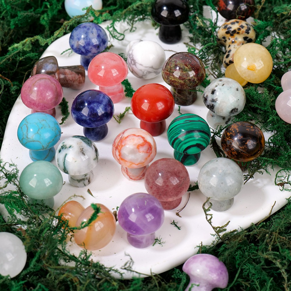 Natural Crystal Mushroom Gemst - đánh giá và giá Art And Craft Jungle