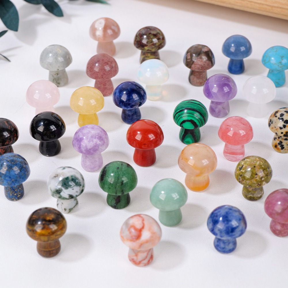 Natural Crystal Mushroom Gemst - đánh giá và giá Art And Craft Jungle