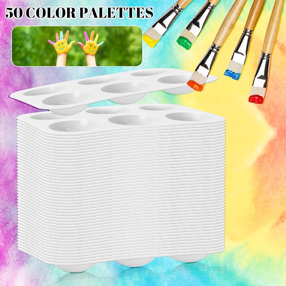 50 Pack 6-Well Plastic Paint P - đánh giá và giá Art Craft Class