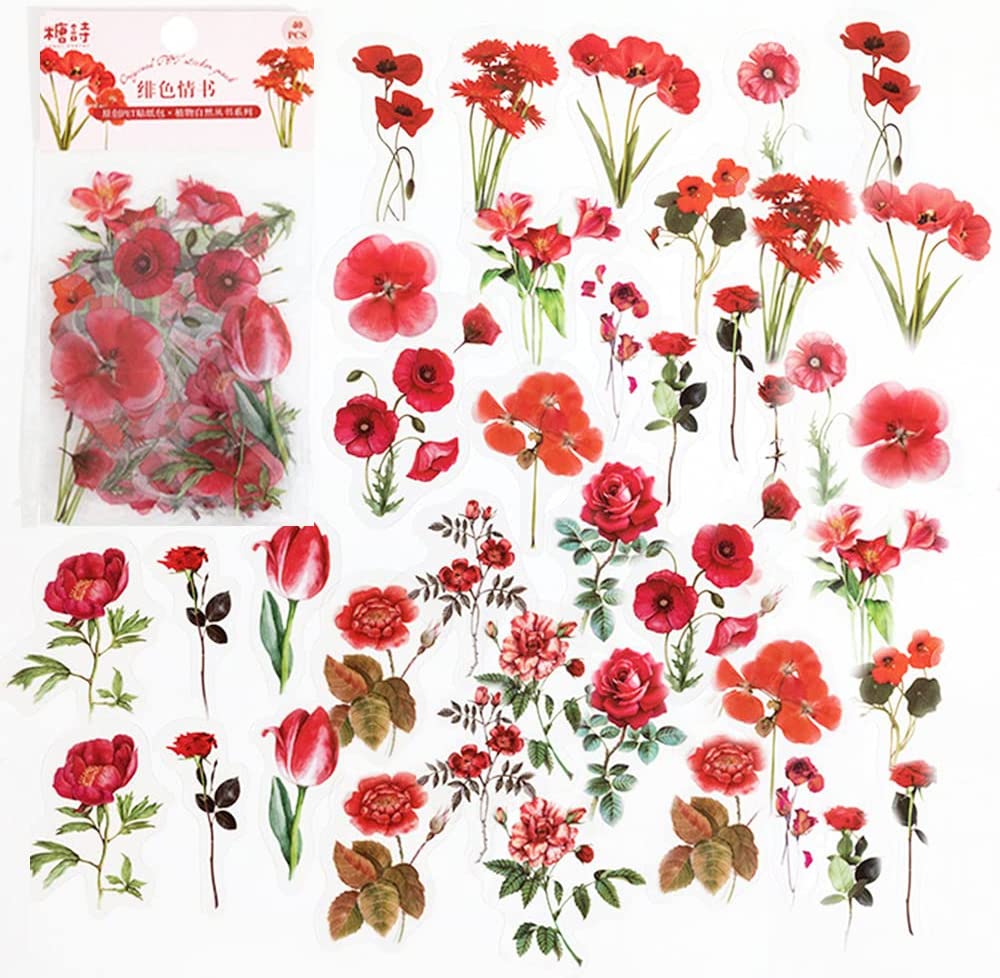 40 Pcs Scrapbook Stickers PET  - đánh giá và giá Art Craft Journals