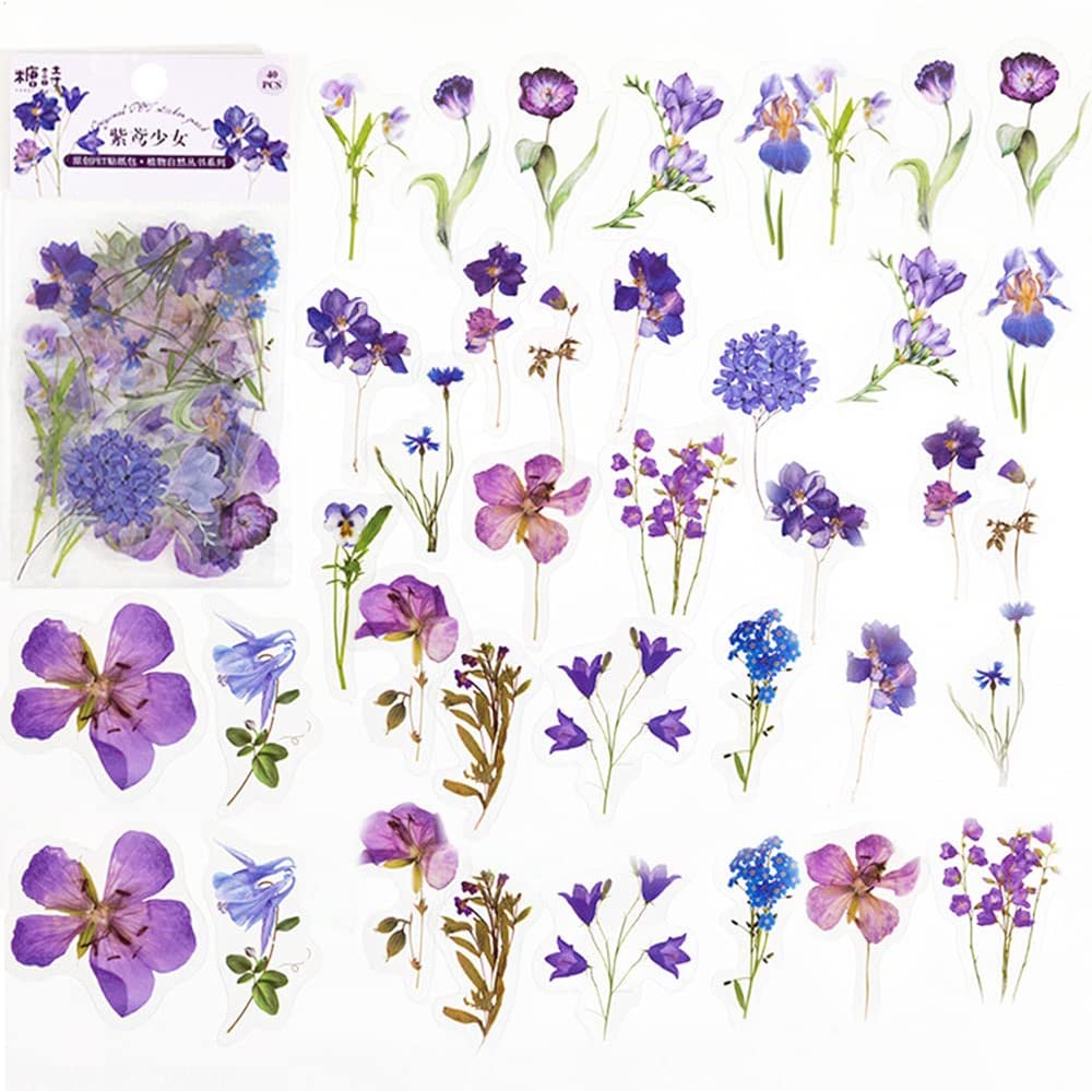 40 Pcs Scrapbook Stickers PET  - đánh giá và giá Art Craft Journals