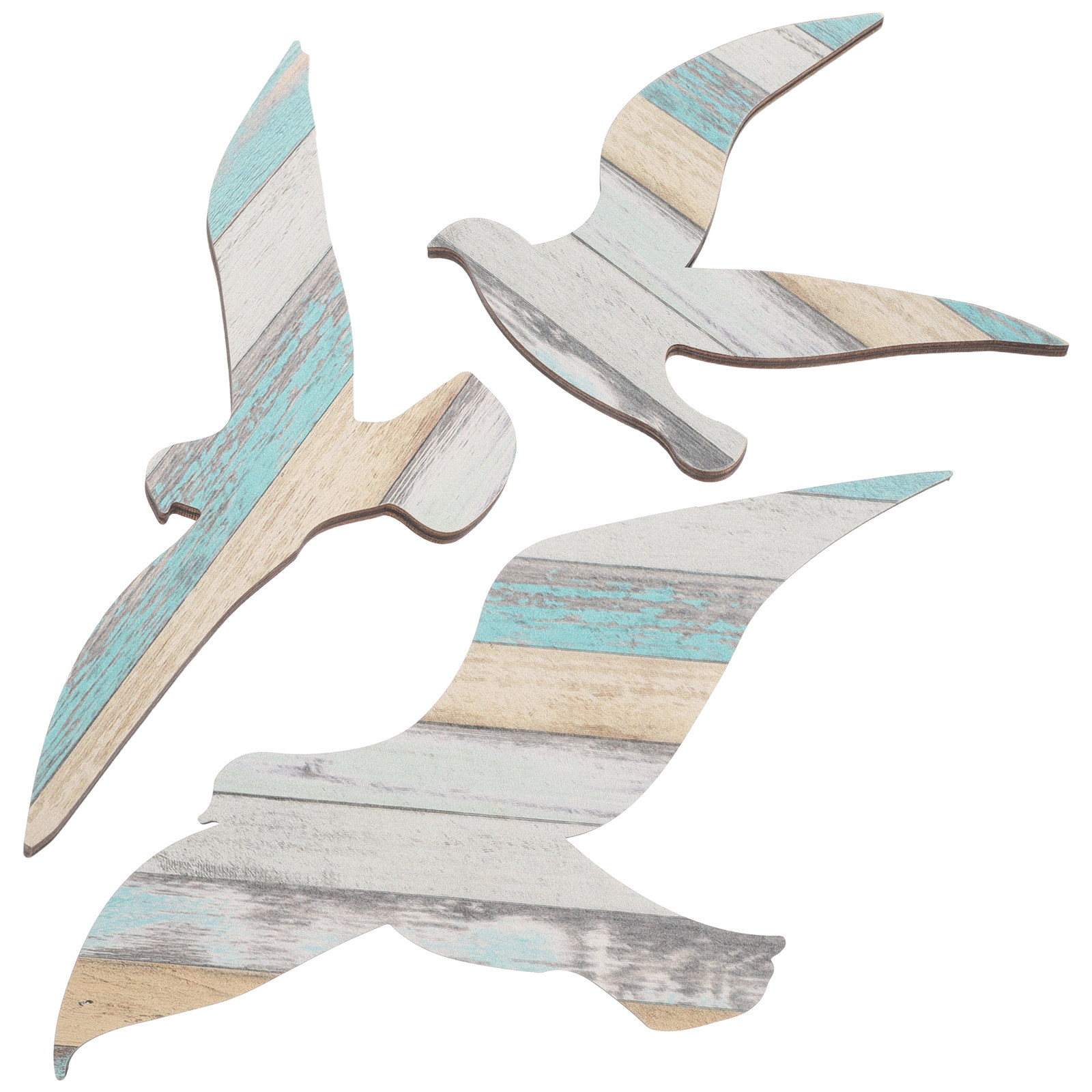 3Pcs Wooden Seagulls Wall Art  - đánh giá và giá Art And Craft For Nursery
