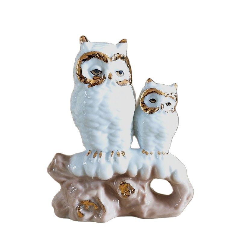 Gilt Porcelain Mother Owl Figu - đánh giá và giá Art Craft Mother'S Day