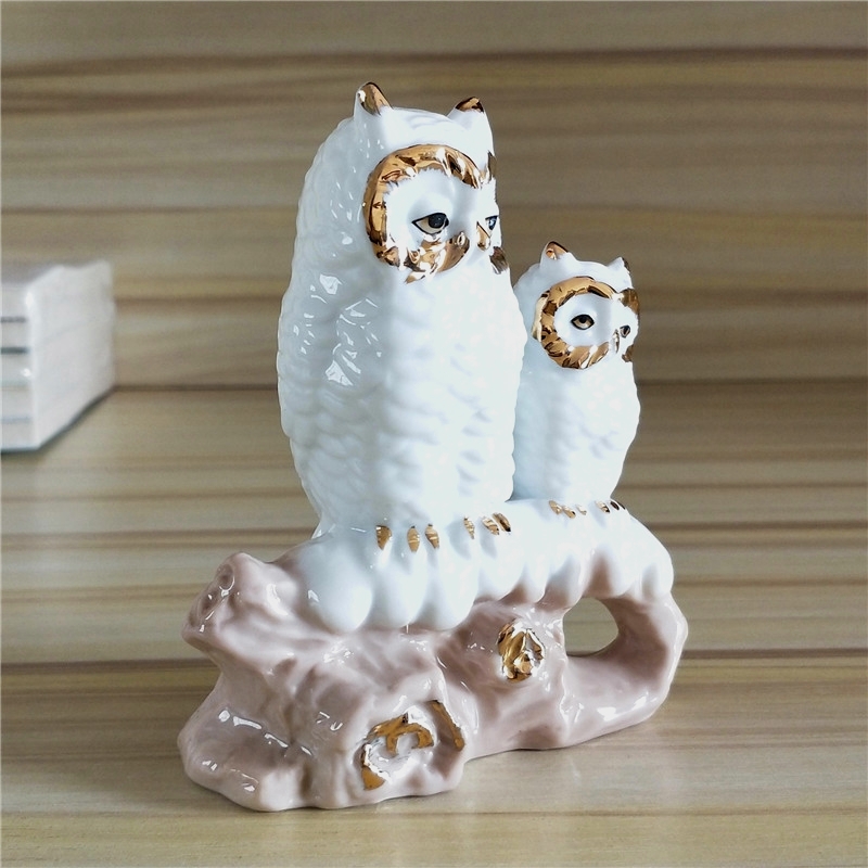 Gilt Porcelain Mother Owl Figu - đánh giá và giá Art Craft Mother'S Day
