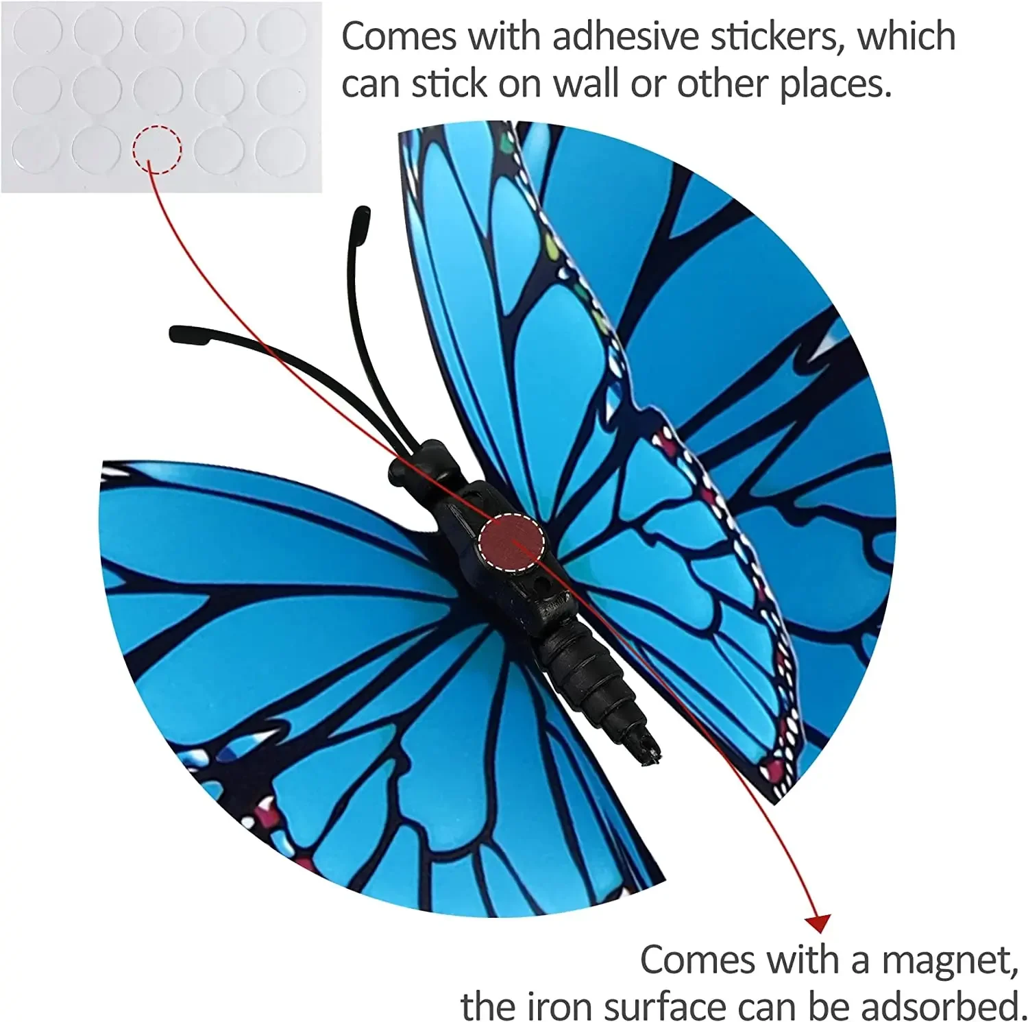 12pcs 3D Colorful Butterfly Wa - đánh giá và giá Art And Craft For Nursery
