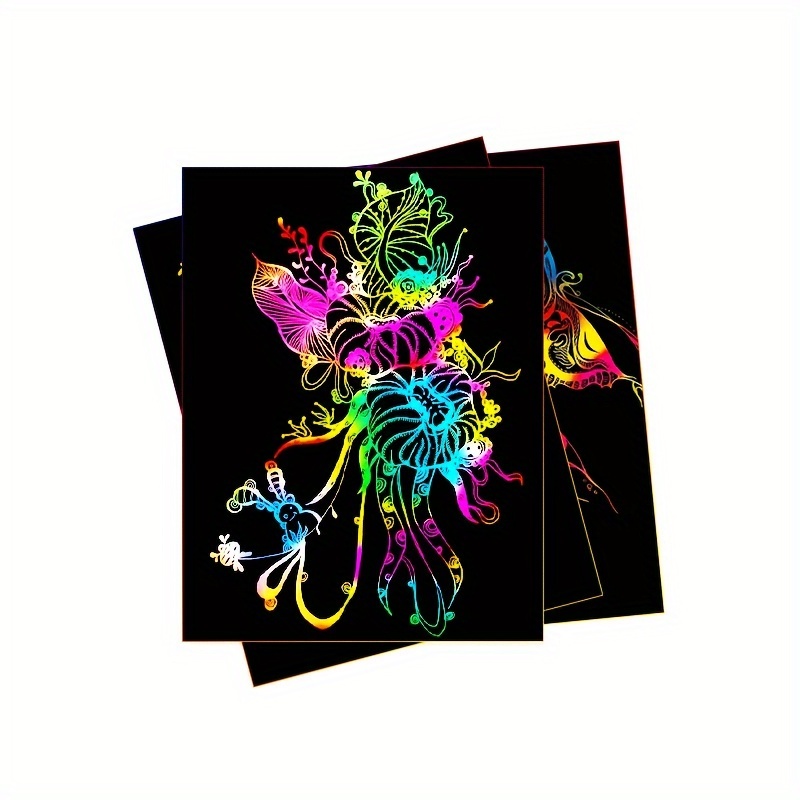 50 pcs Scratch Paper Kids Rain - đánh giá và giá Art Craft Kits For Kids
