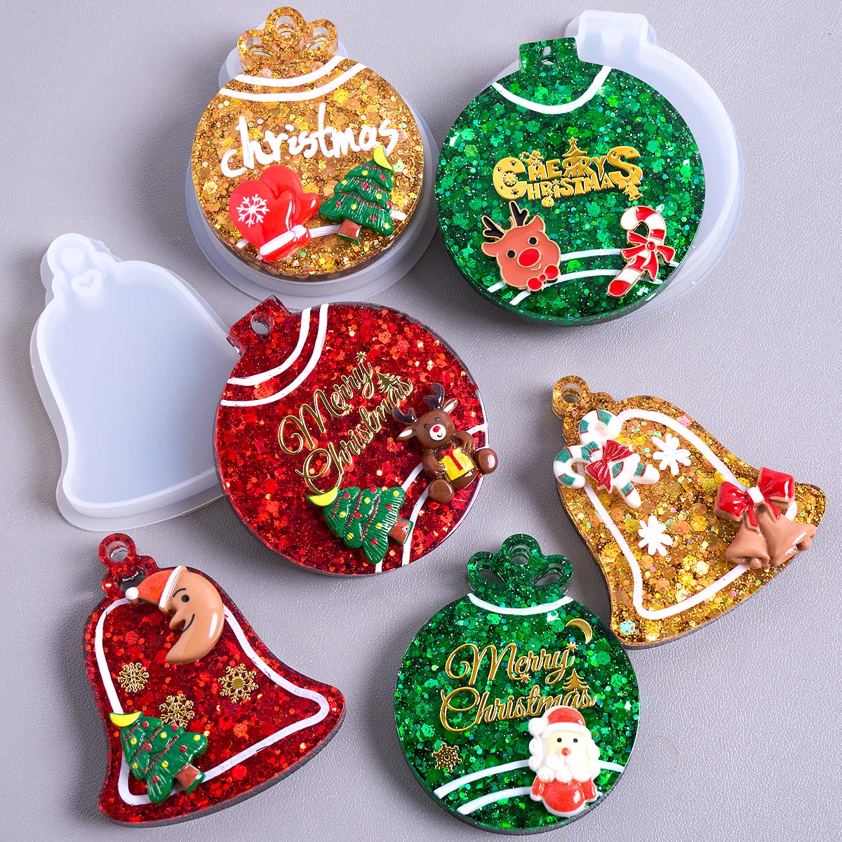 Xmas Tag Pendant Silicone Mold - đánh giá và giá Resin Casting Mold
