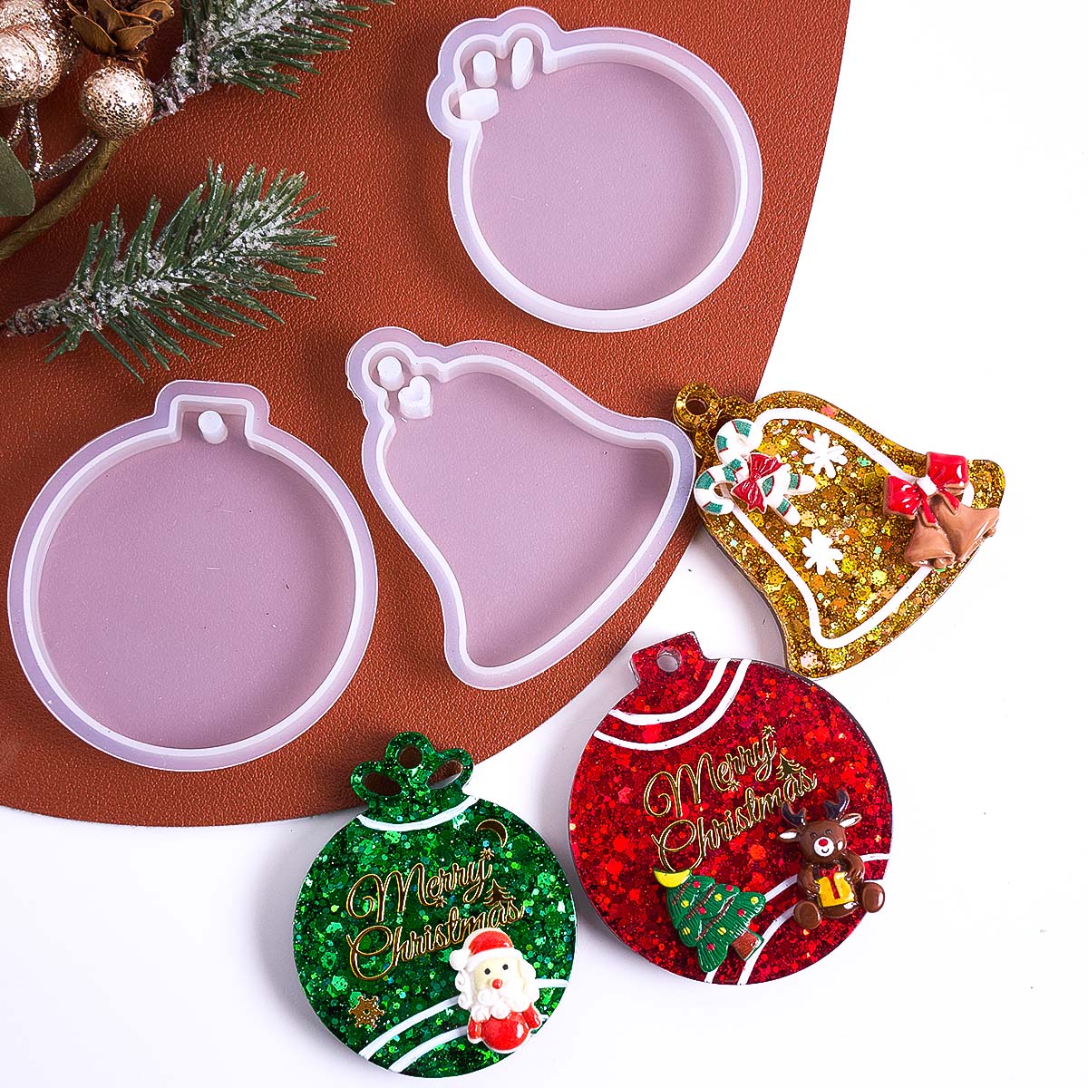 Xmas Tag Pendant Silicone Mold - đánh giá và giá Resin Casting Mold