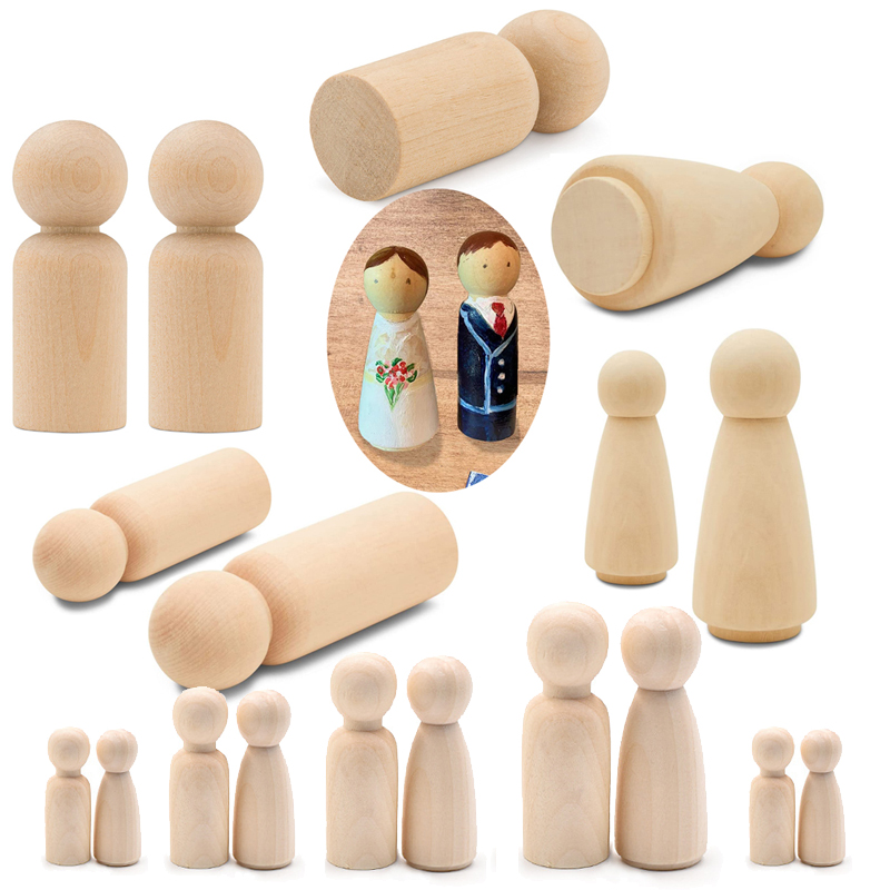 Bộ 5 Chưa Hoàn Thành Gỗ Peg Bú - đánh giá và giá Art And Craft For Nursery
