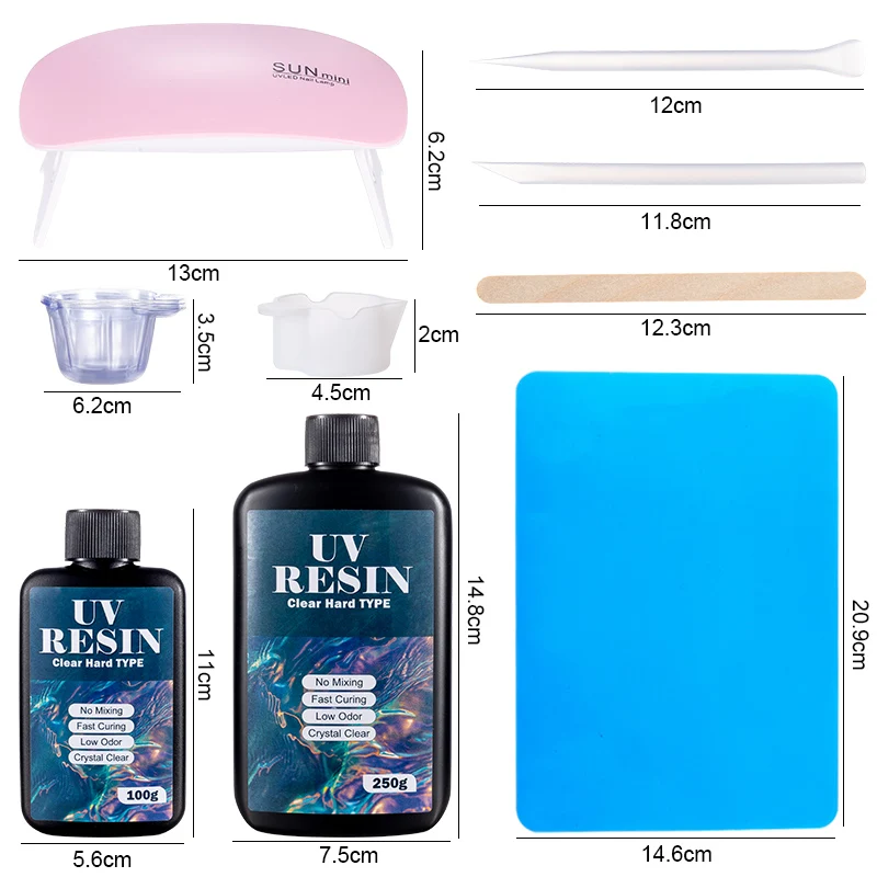 100g/250g Clear UV Resin Hard  - đánh giá và giá Resin Casting Mold