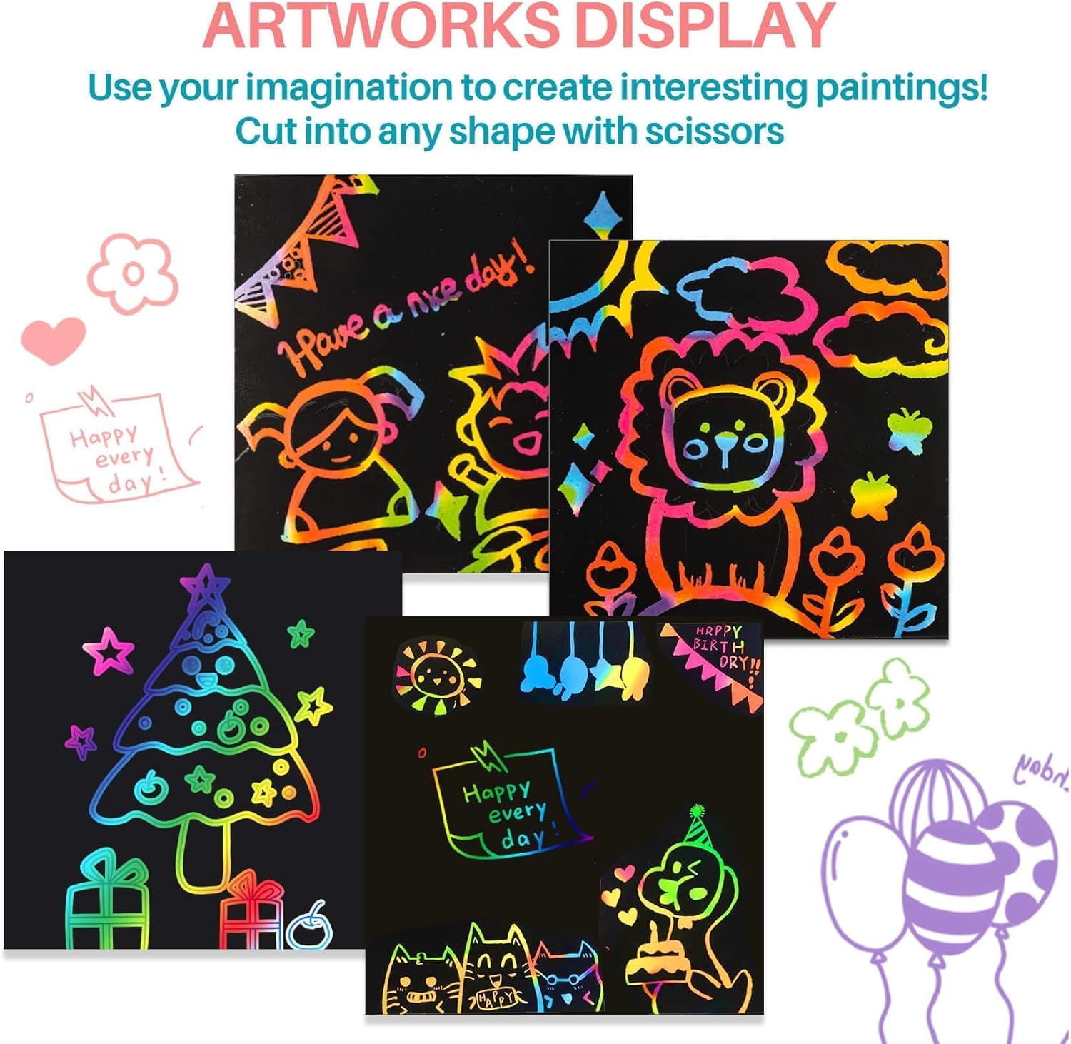 Rainbow Scratch Paper Art Craf - đánh giá và giá Art Craft 4 Years Old