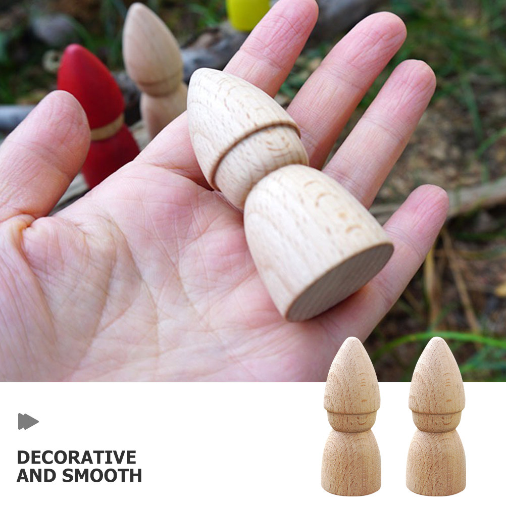 6Pcs Wooden Peg People Unpaint - đánh giá và giá Art Craft Diy