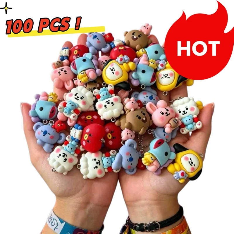 7pcs BT21 Resin Cartoon Charm  - đánh giá và giá Art Craft Diy