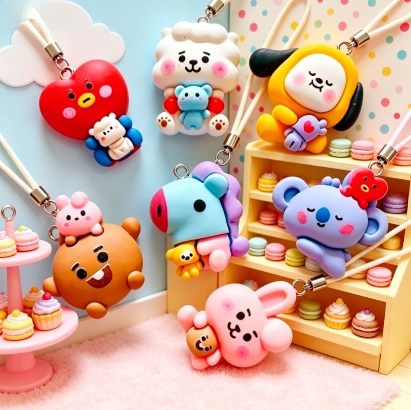 7pcs BT21 Resin Cartoon Charm  - đánh giá và giá Art Craft Diy