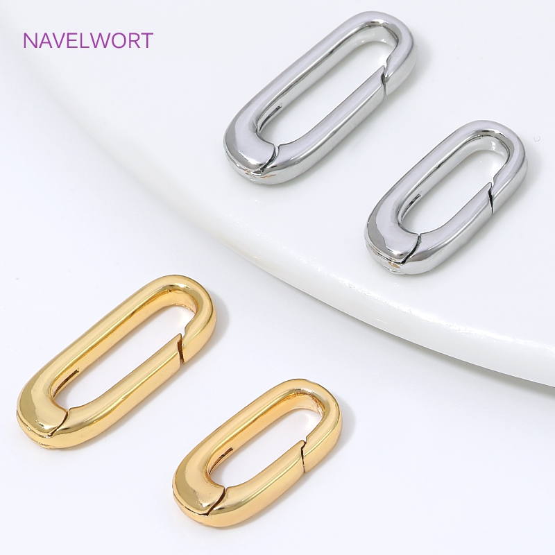 1/2/4Pcs 18K Gold Plated Oval  - đánh giá và giá Art Craft Diy