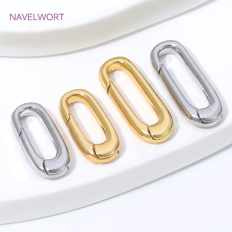 1/2/4Pcs 18K Gold Plated Oval  - đánh giá và giá Art Craft Diy