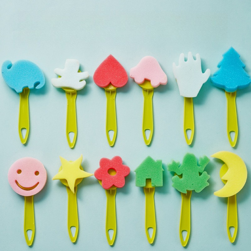 12Pcs Art Painting Sponge Brus - đánh giá và giá Art Craft Activities