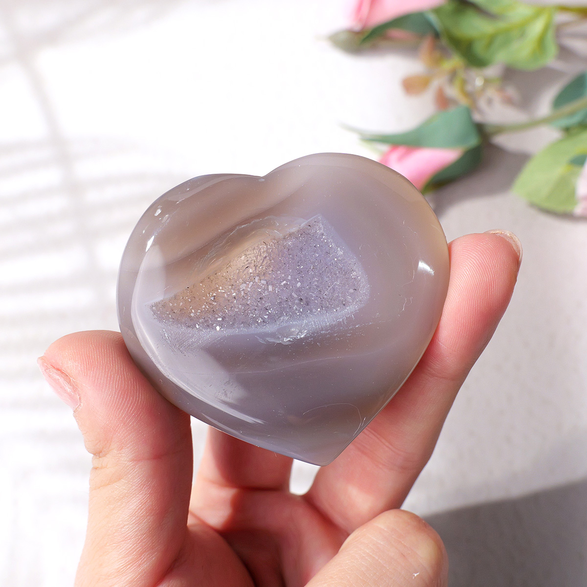 1PC Natural Agate Love Heart S - đánh giá và giá Art Craft Mother'S Day