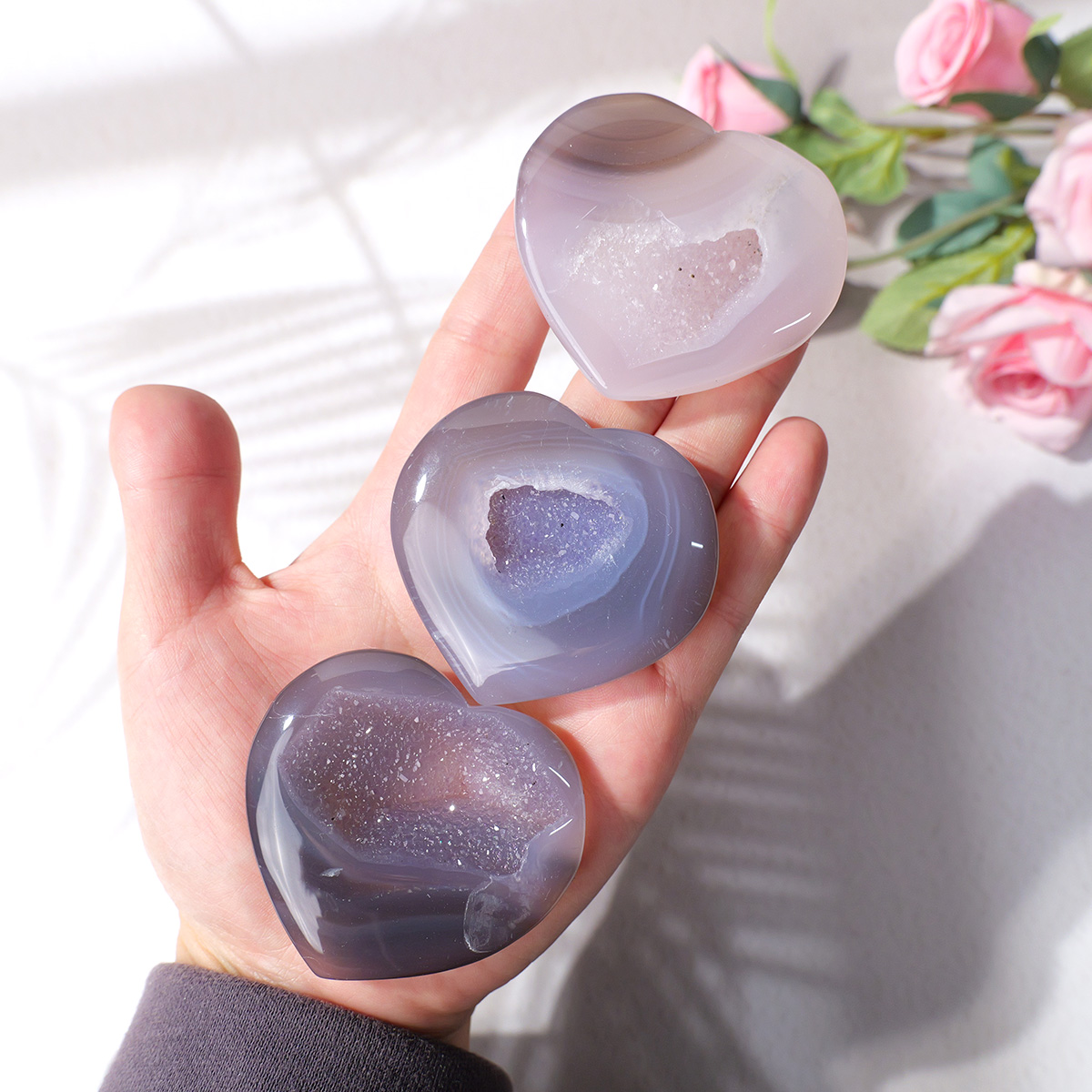 1PC Natural Agate Love Heart S - đánh giá và giá Art Craft Mother'S Day