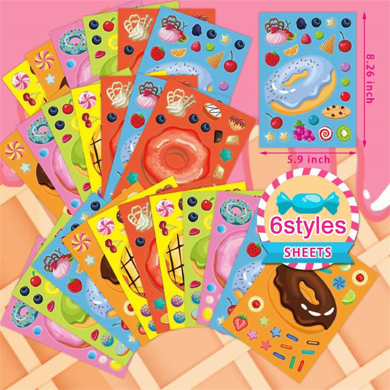 Make a Face Donut Stickers for - đánh giá và giá Art Craft 4 Years Old