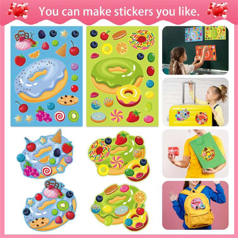 Make a Face Donut Stickers for - đánh giá và giá Art Craft 4 Years Old