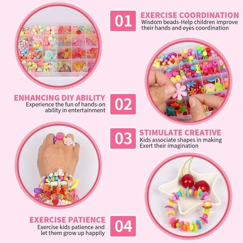 Girls DIY Bead Set Jewelry Mak - đánh giá và giá Art Craft Kits For Kids